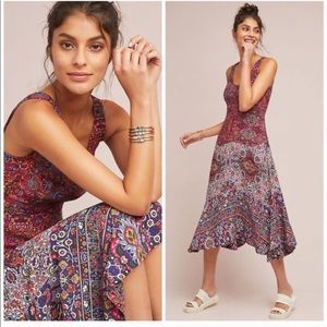 ANTHROPOLOGIE Maeve Violette Midi Dress
